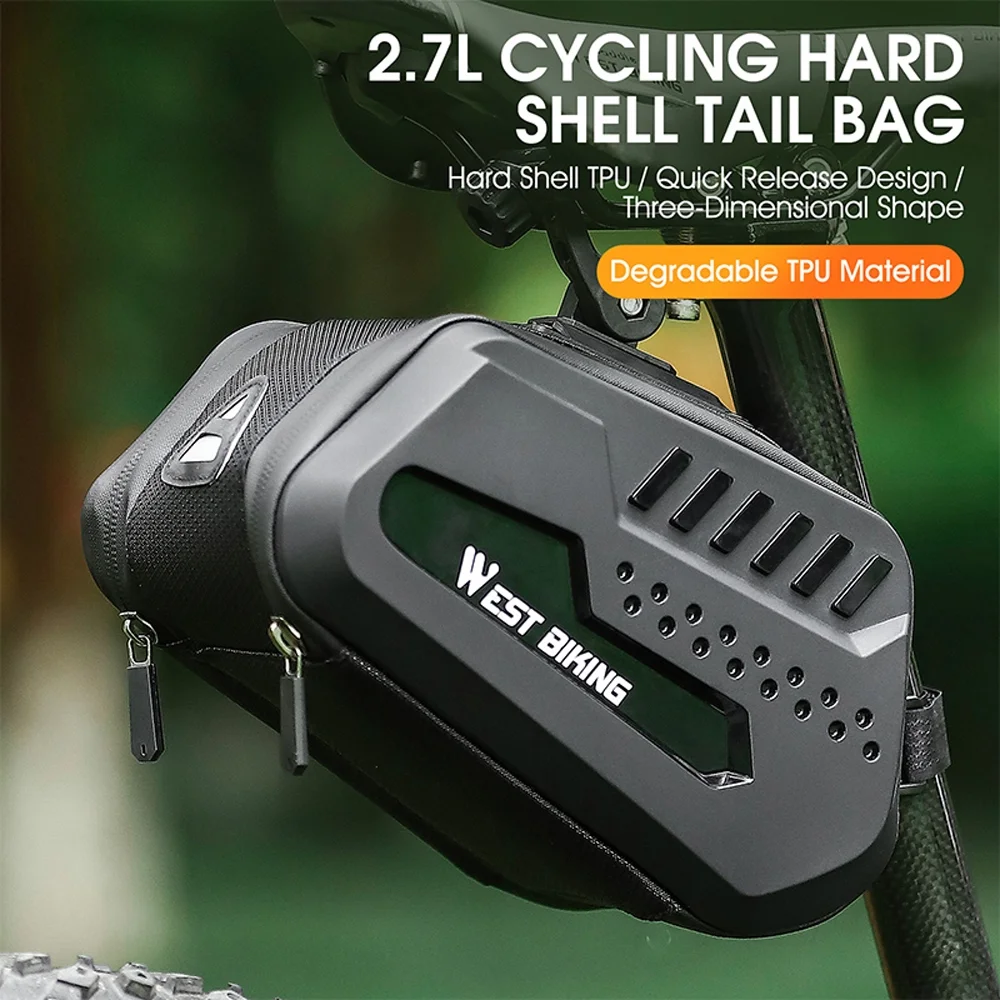 Bike Saddle Tube Bag Waterproof Under Seats Bag Large Capacity Cycling Storage Bag Quick Release Accessories