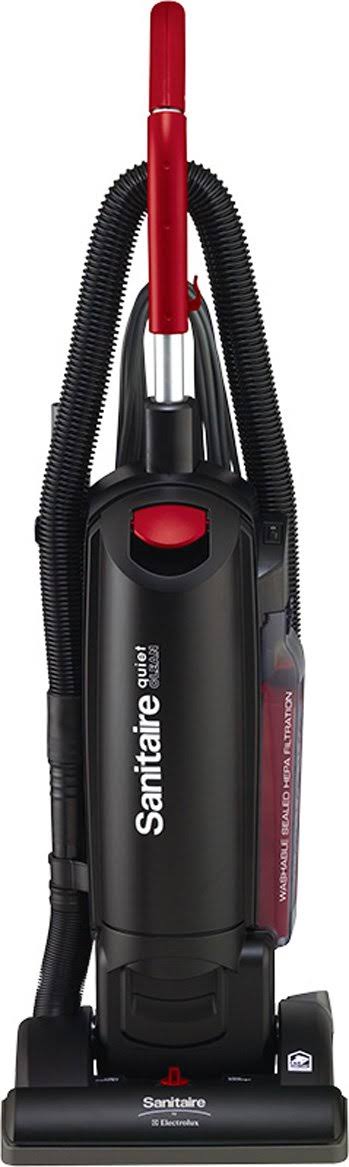 Sanitaire SC5713B Commercial Quite Upright Bagged Vacuum Cleaner with Tools and 10 Amp Motor, 13x22 Cleaning Path