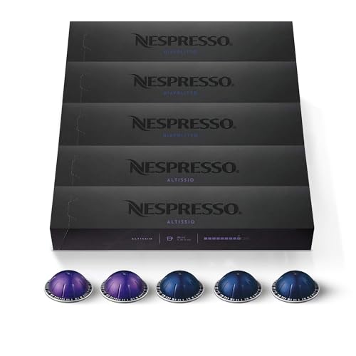 Nespresso Capsules Vertuo, Espresso Bold Variety Pack, Medium and Dark Roast Coffee, 40-Count Espresso Pods, Brews 1.35oz.