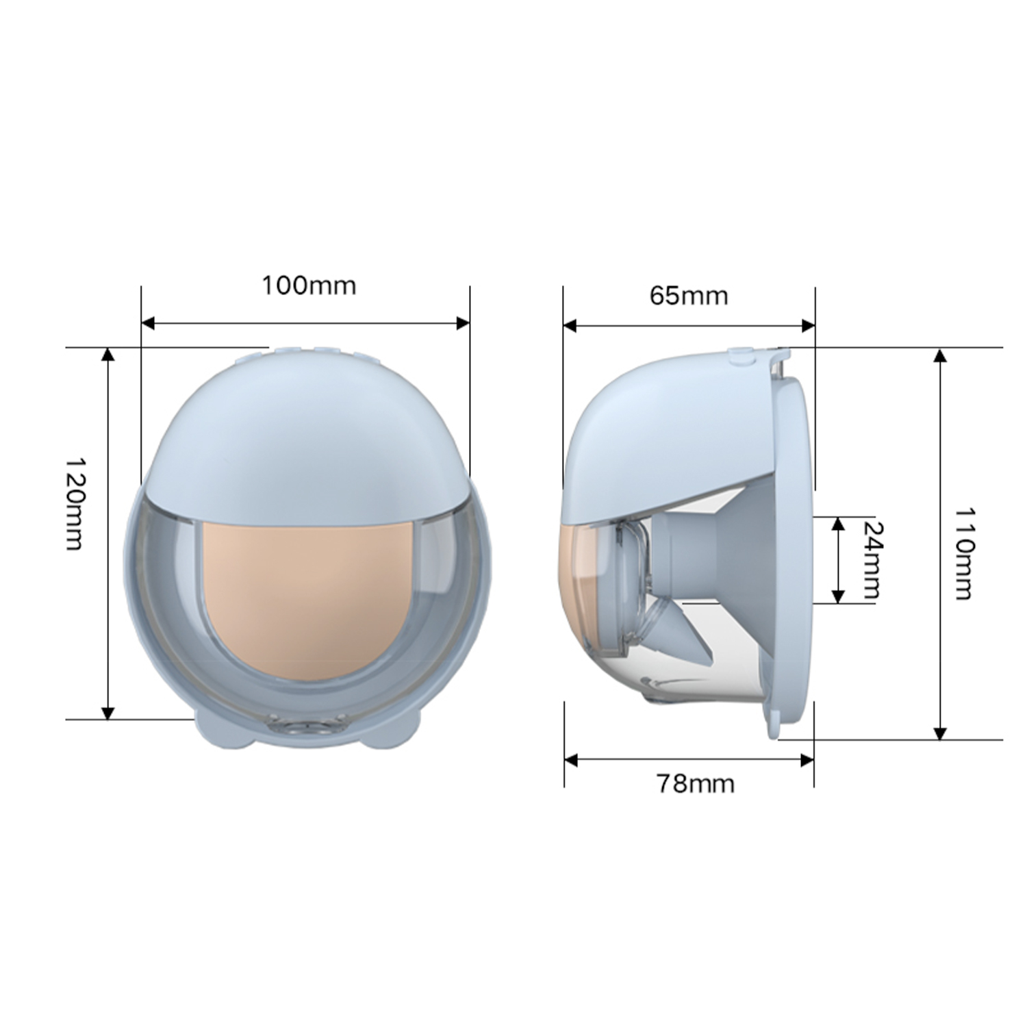 Duomishu Baby Breast Pump Electric Wearable Wireless Hands Free Silicone Breastfeede Pump