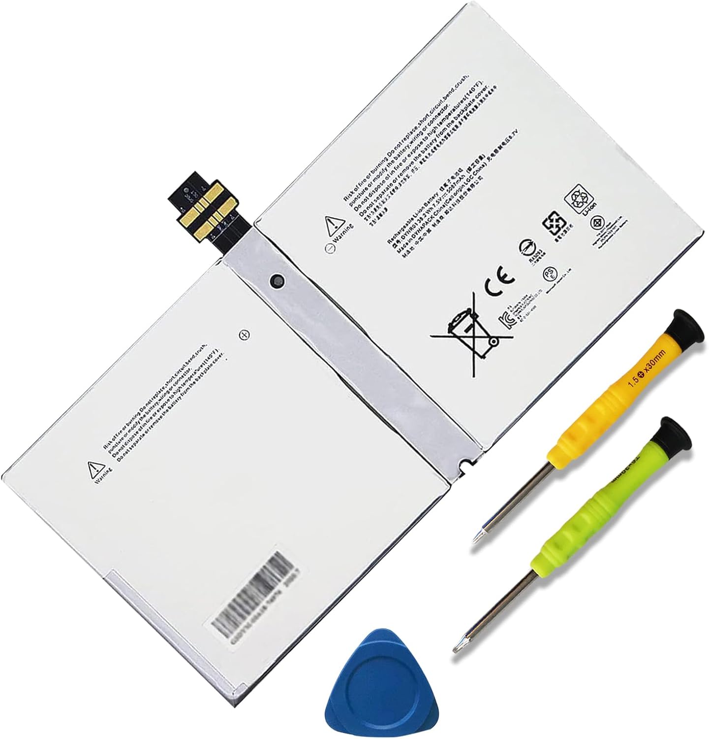 DYNR01 G3HTA027H Laptop Battery Replacement for Microsoft Surface Pro4 Pro 4 1724 12.3 inch Tablet DYNRO1 G3HTA026H G3HTA027H G3HTAO27H G3HTA031H 7.5V 38.2Wh 5087mAh with Tools