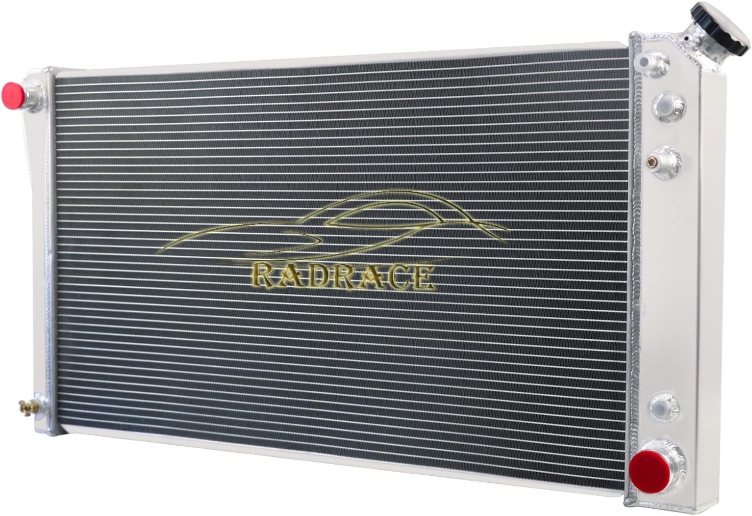 RadRace 4 Row Aluminum Radiator for 1991 1992 1993 Chevy Caprice Buick Roadmaster 91 92 93 Radiators 5.0L 5.7L V8 GAS
