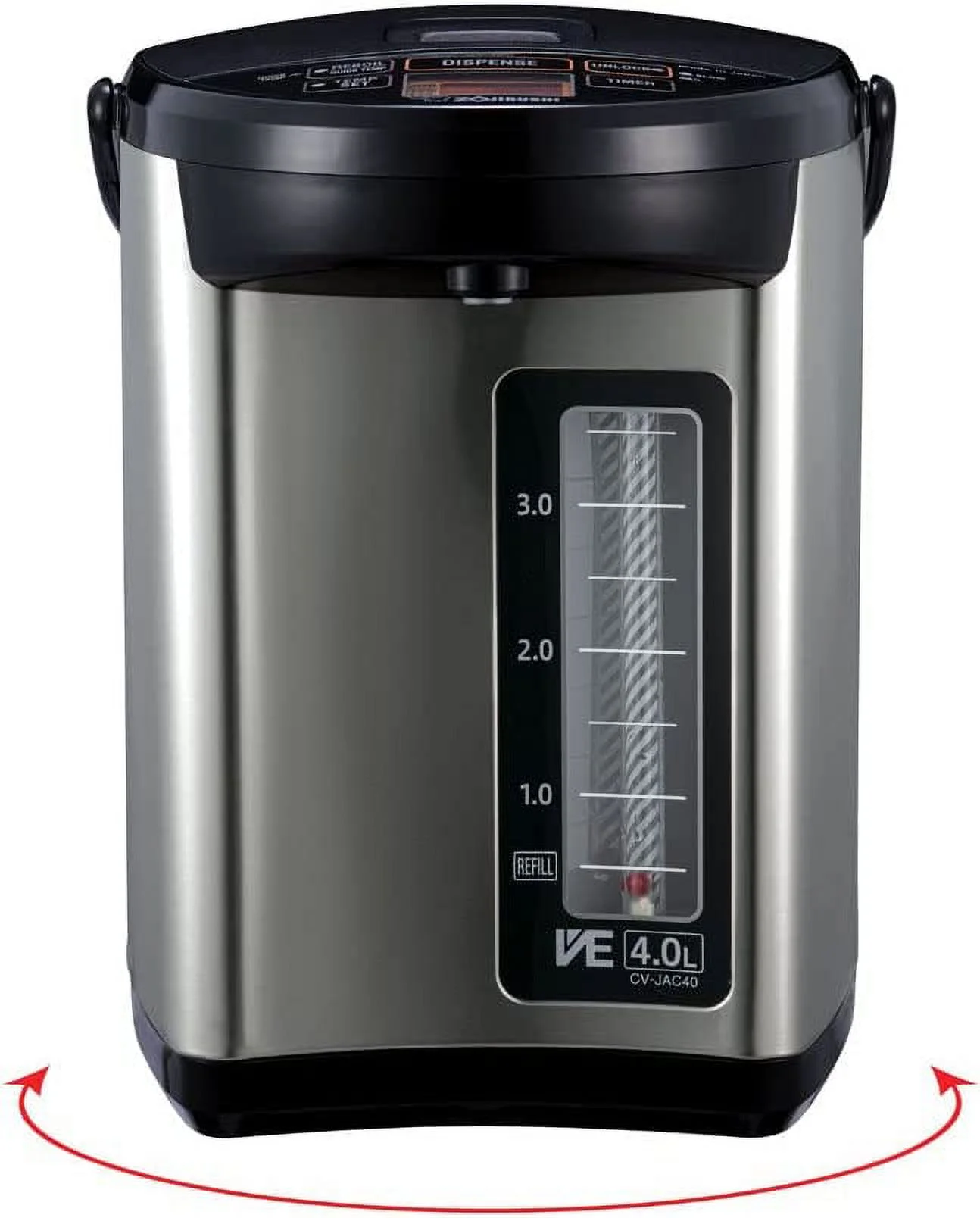 Zojirushi CV-JAC50XB  VE Hybrid Water Boiler & Warmer  5.0 Liter  Stainless Black  Made in Japan