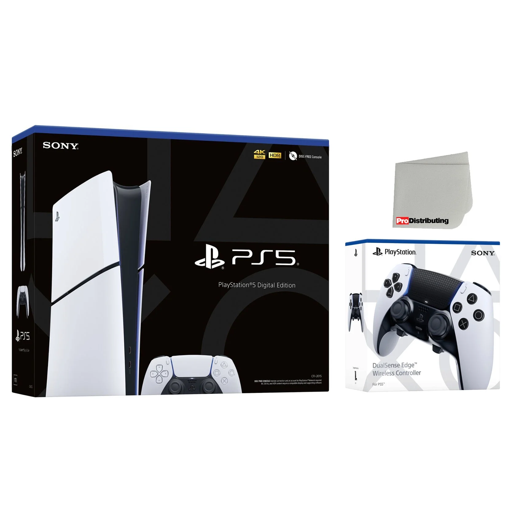 Sony PlayStation 5 Slim Digital PS5 Video Game Console with Extra Edge Controller - Radiant Selections
