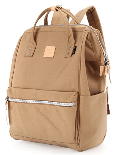 himawari Laptop Backpack for Women&Men Travel With USB Charging Port Large Business Bag Water Resistant College Computer Doctor (1881-Khaki, Regular)