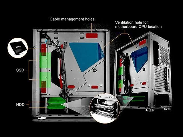 Bgears B-draco 5907 RGB Front with Tempered Glass Side ATX Mid Tower Case