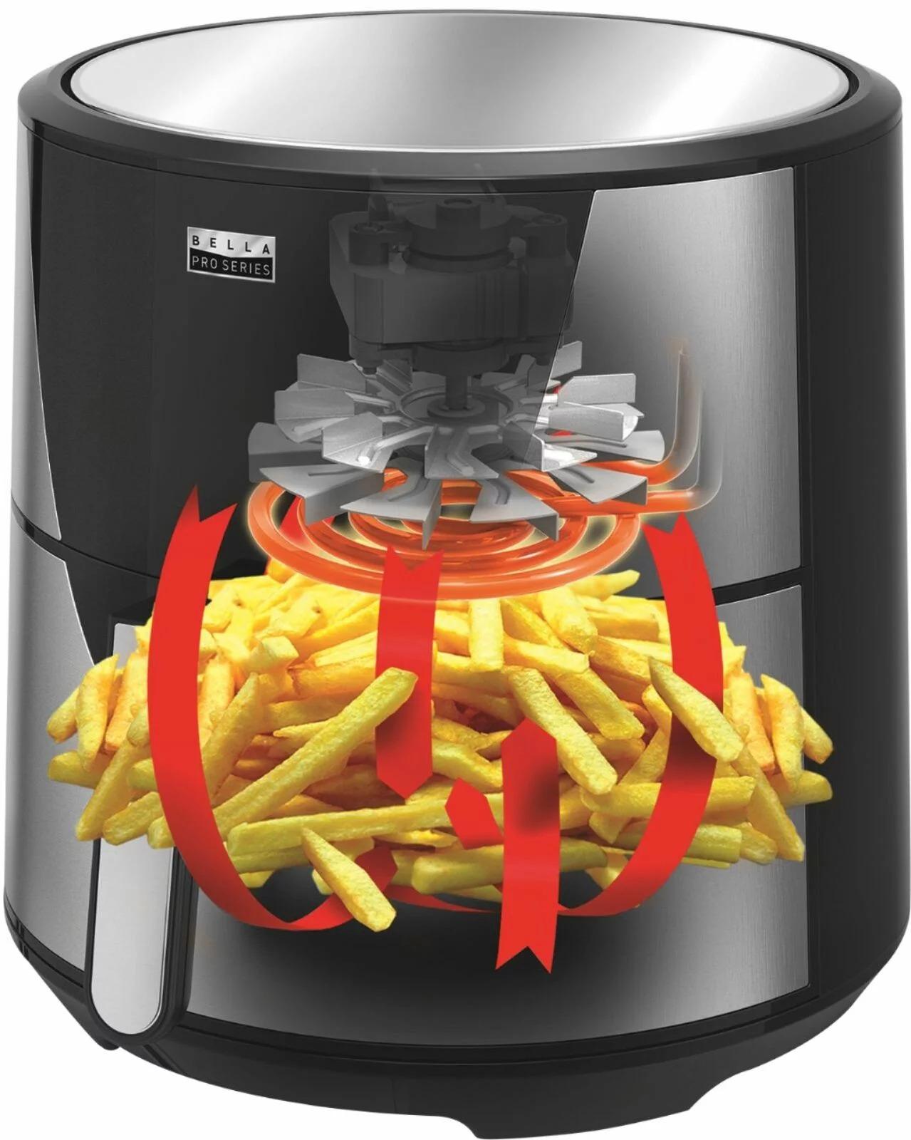 Bella Pro Series - 8-qt. Digital Air Fryer - Stainless Steel