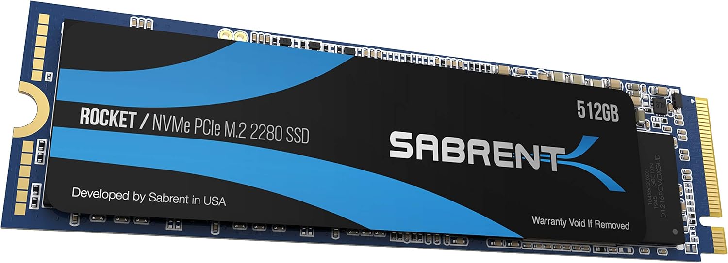 Sabrent 512GB Rocket NVMe PCIe M.2 2280 Internal SSD High Performance Solid State Drive (SB-ROCKET-512) Pack of 2