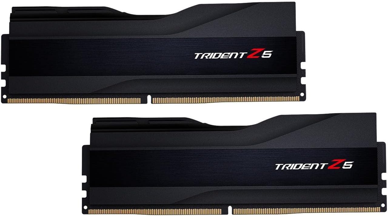 G.SKILL Trident Z5 Series (Intel XMP 3.0) DDR5 RAM 64GB (2x32GB) 6000MT/s CL32-38-38-96 1.40V Desktop Computer Memory UDIMM - Matte Black (F5-6000J3238G32GX2-TZ5K)