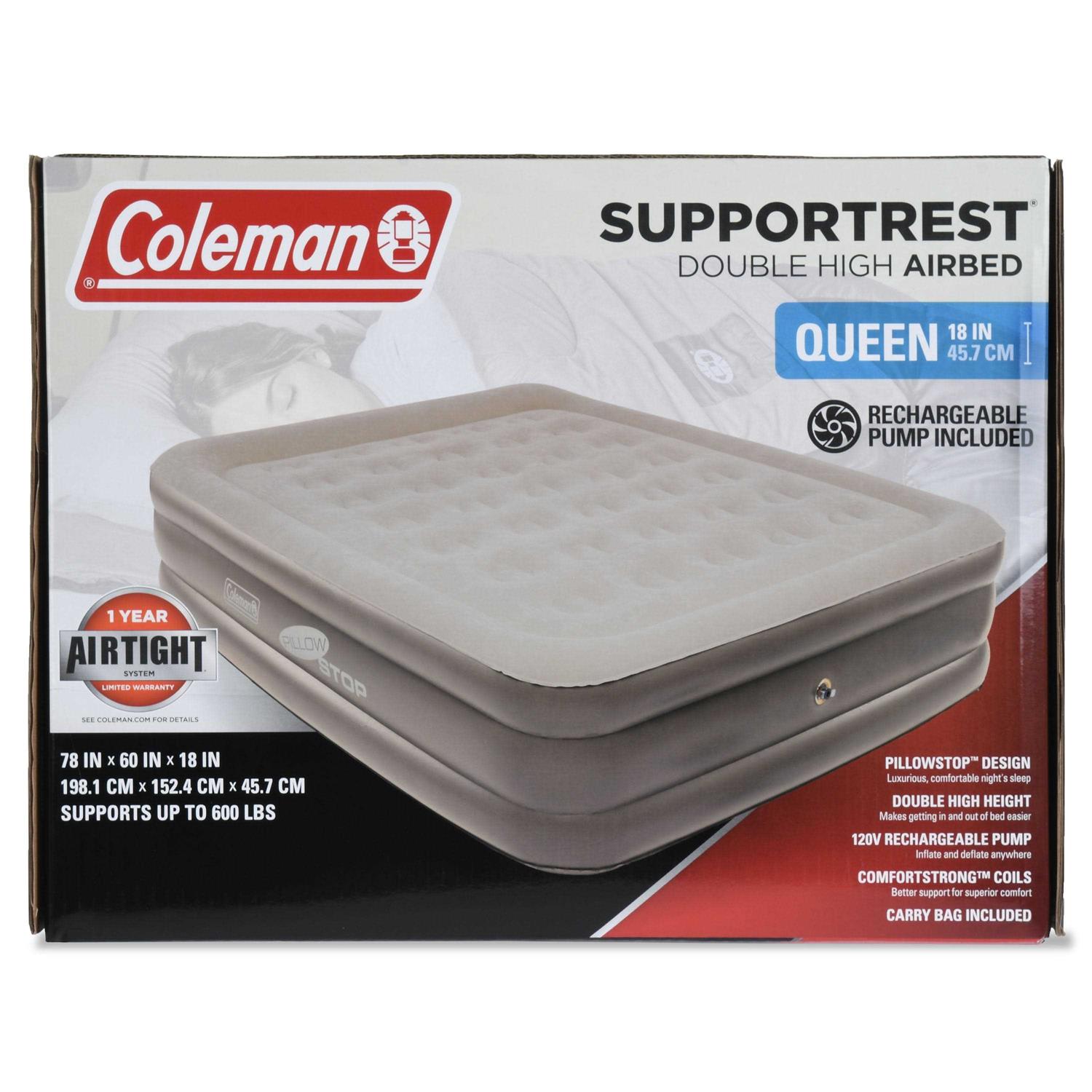 Coleman SupportRest Double High Queen Airbed with Pump - Sports Supplies Online Store