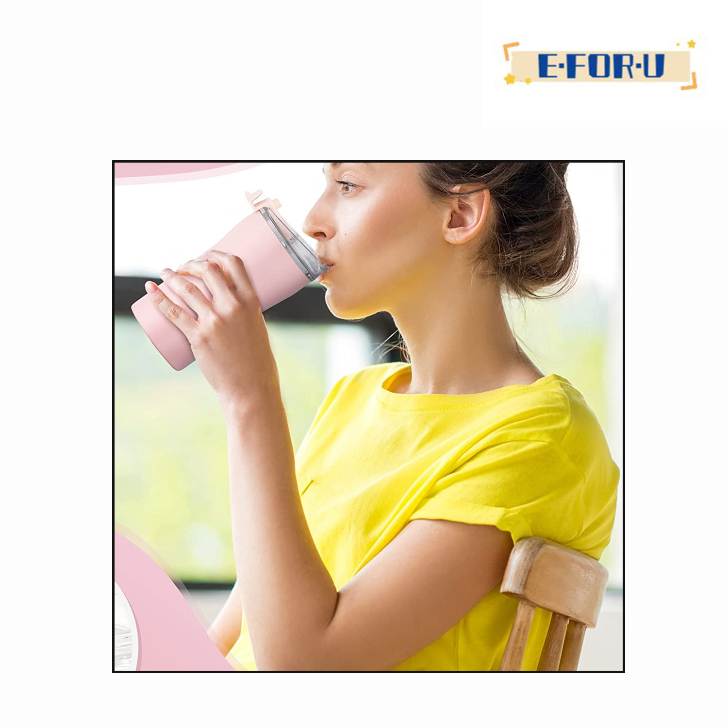 Travel Coffee Mug 12 oz, Insulated Coffee Cups with Flip Lid, Thermos Stainless Steel Coffee Mugs Spill Proof