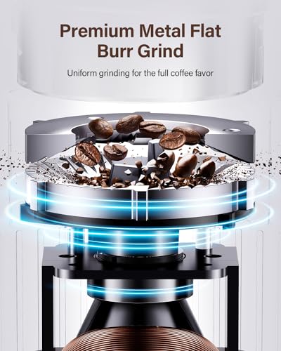 SHARDOR Burr Coffee Grinder Electric with 32 Grinding Sizes, Coffee Bean Grinder with 40 Seconds Adjustable Electronic Timer, Coffee Grinders for Home Use with Chamber Cleaning Button