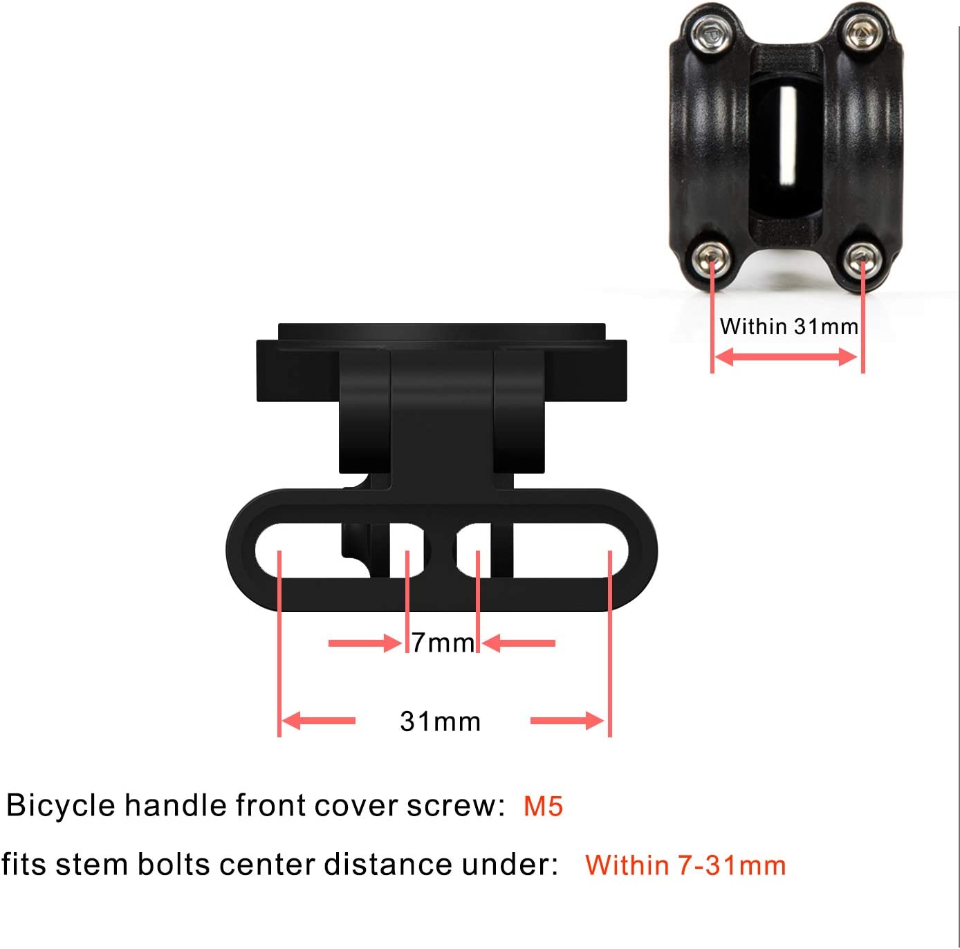 corki Cycles Adjustable Out Front Stem Mounted Cycle Computer Bike Mount Compatible with Wahoo ELEMNT Bolt/ELEMNT ROAM/ELEMNT Mini