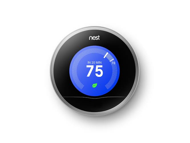 Nest Learning Thermostat, 2nd Generation, Works with Alexa, Silver