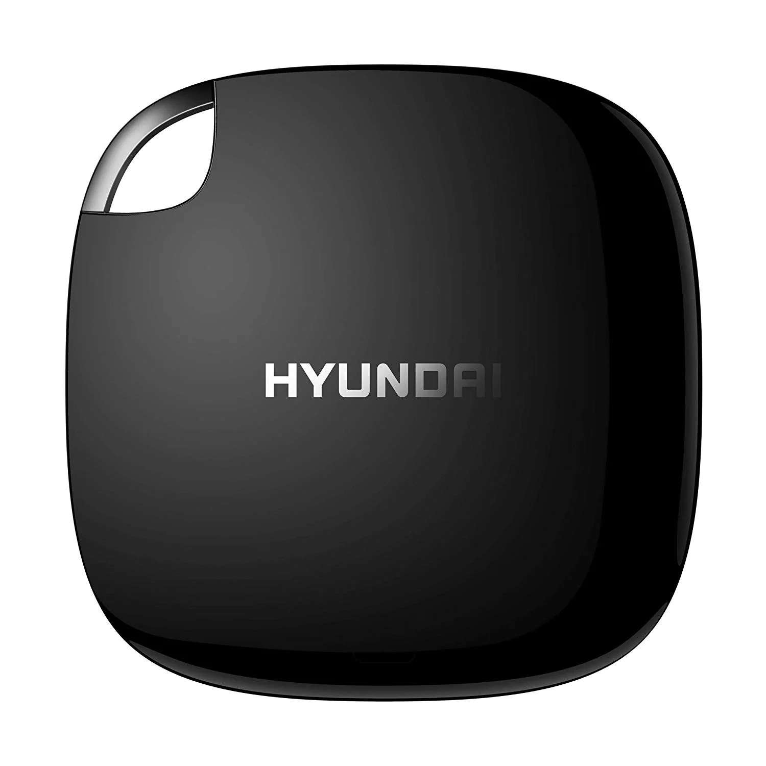 Hyundai 512GB Ultra Portable Data Storage Fast External SSD, PC/MAC/Mobile- USB-C/USB-A, Dual Cable Included, Piano Black - HTESD500PB