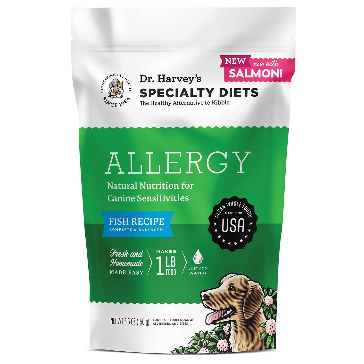 Dr. Harvey's Specialty Diet Allergy Salmon Recipe, Human Grade Dog Food for Dogs with Sensitivities and Allergies - Pet Supplies online store