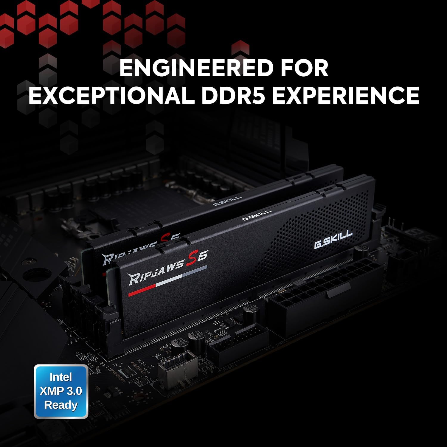 G.SKILL Ripjaws S5 Series (Intel XMP 3.0) DDR5 RAM 32GB (2x16GB) 6000MT/s CL36-48-48-96-1.25V Desktop Computer Memory UDIMM - Matte Black (F5-6000J3648D16GX2-RS5K)