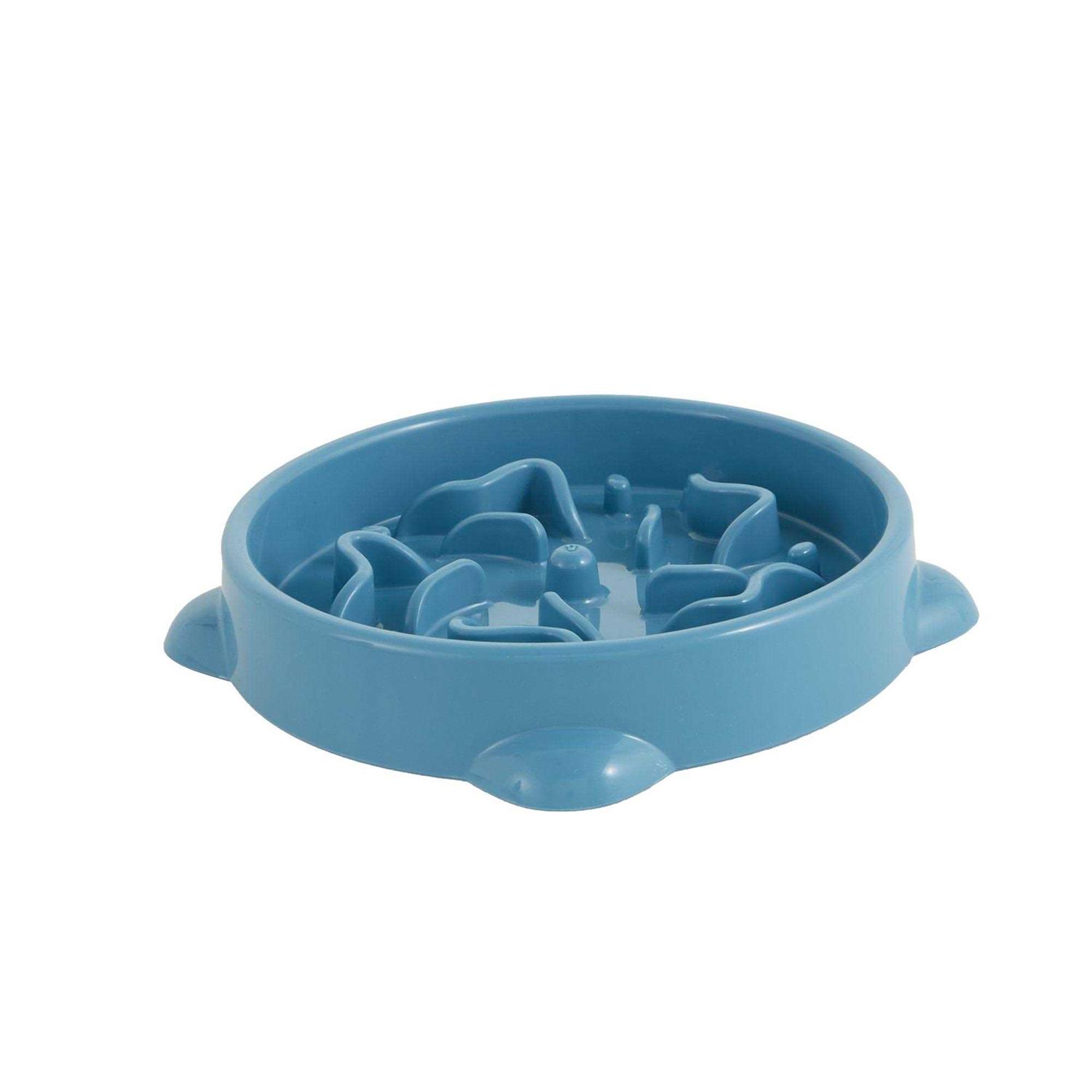 Whisker City Blue Slow-Feeder Cat Bowl - Pet Supplies online store