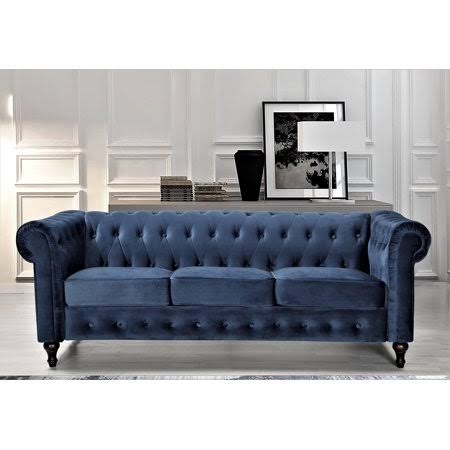 Brooklyn Chesterfield Sofa, Blue