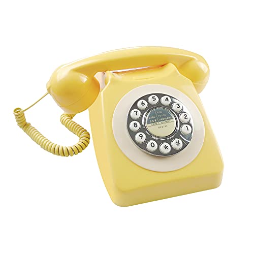 Corded Retro Phone, TelPal Vintage Old Phones, Classic 1930's Antique Landline Phones for Home & Office Decor, Novelty Hotel Telephone with Redial