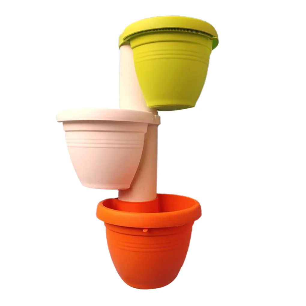 3 Pcs Drain Pipe Pot Flower Pots Hanging Basket Office