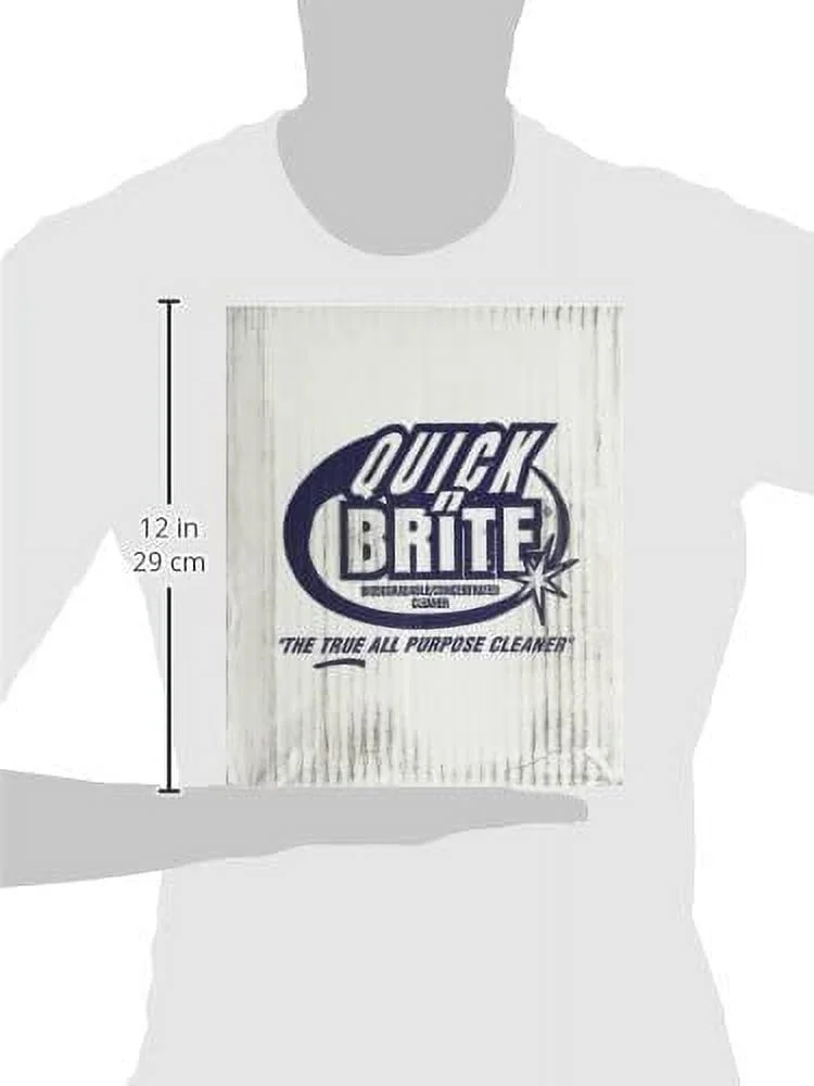 Quick N Brite Heavy Duty Whole-House Cleaning Kit with (1) 64 oz Liquid, (1) 80 oz Paste, (2) 16 oz Mixing Spray Bottles, and (2) Sponges, 6 Piece Set