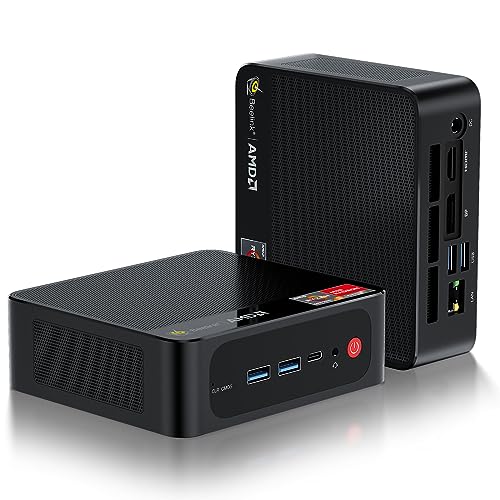 Beelink SER5 MAX Mini PC, AMD Ryzen 7 6800U (8C/16T, up to 4.7GHz), 32GB LPDDR5 500GB M.2 NVMe SSD, Mini Desktop Computer 4K@60Hz Triple Output/DP/HDMI/Type-C/WiFi 6/BT5.2/Gaming/Home