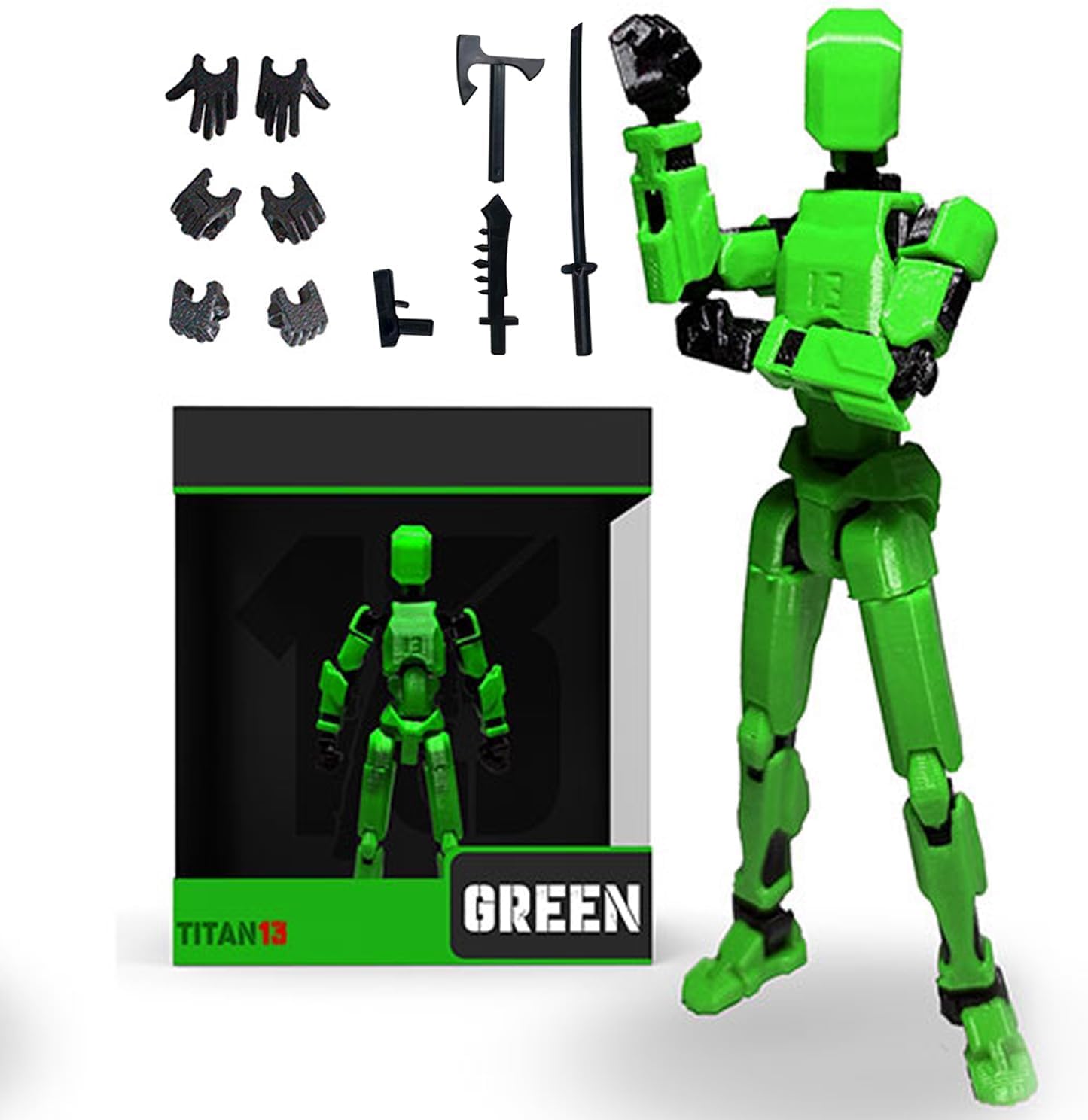 6PCS Titan 13 Action Figures | T13 Action Figure 3D Printed Multi-Jointed Movable | 3D Printed Dummy Robot Action Figures | T13 Action Figure Already Assembled