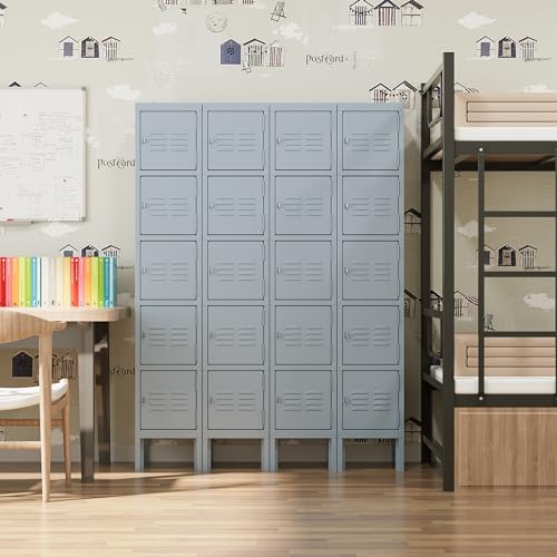 Metal Storage Locker, Metal Locker with 3 Doors, 66