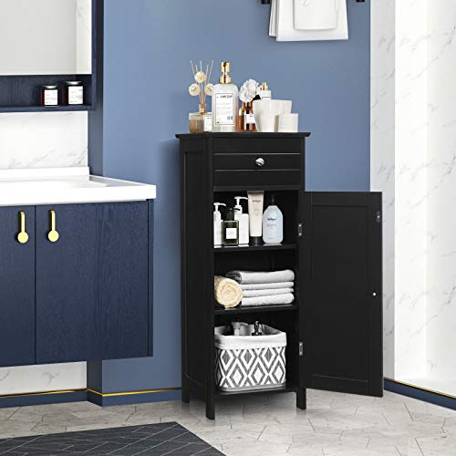 Bathroom Storage Cabinet, Large, Black