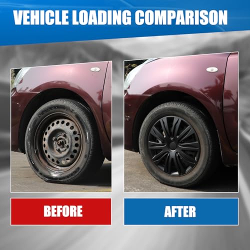 16 Inch Hubcaps Set of 4 Silver Chrome Universal Wheel Rim Cover R16 Hub Cap (Only Fit for Iron Hub) Hubcaps Replacement Exterior Accessories for Car Pickup Truck SUV(Silver Chrome, 4-Pack)