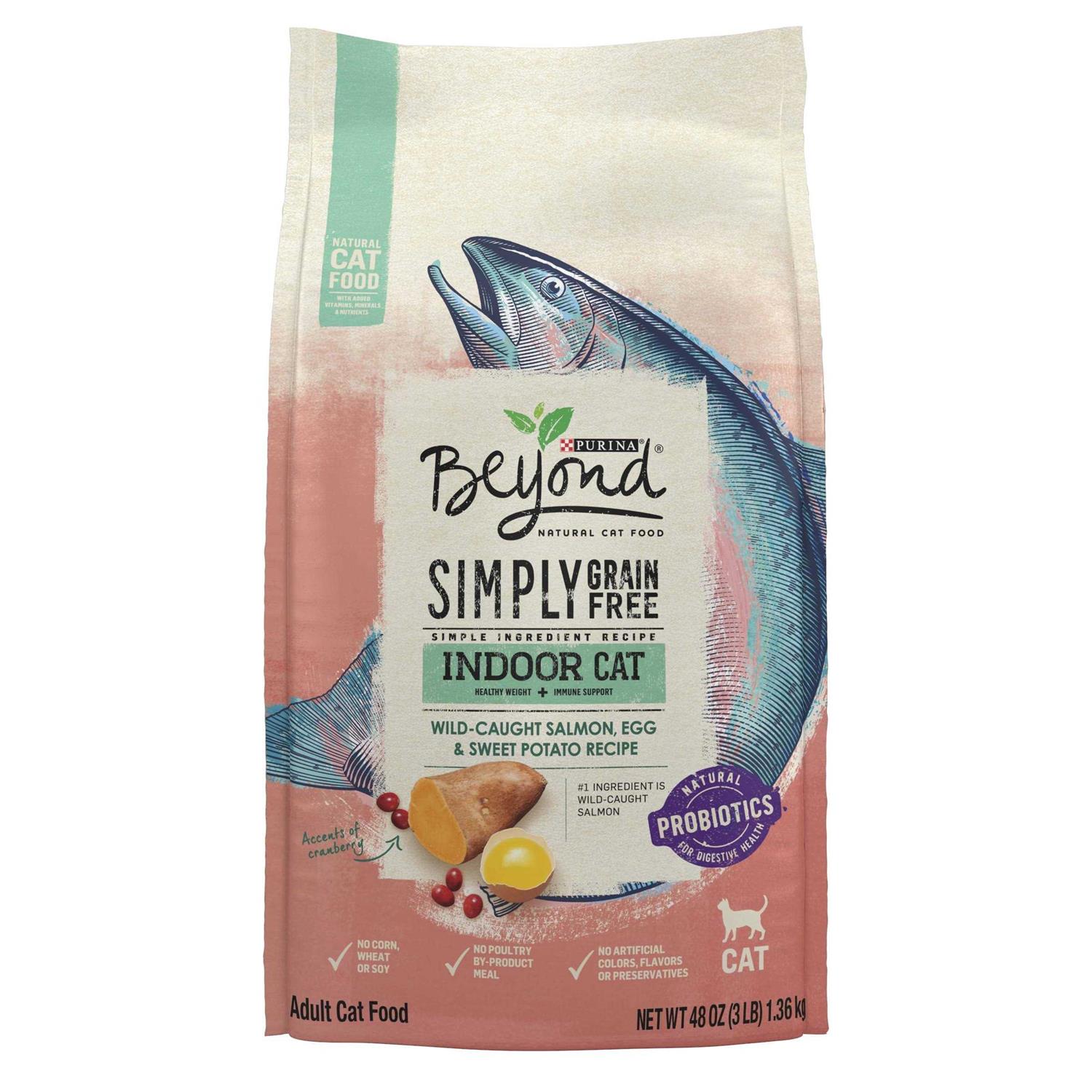 Purina Beyond Grain Free Natural Dry Cat Food Simply Indoor Salmon - Pet Supplies online store