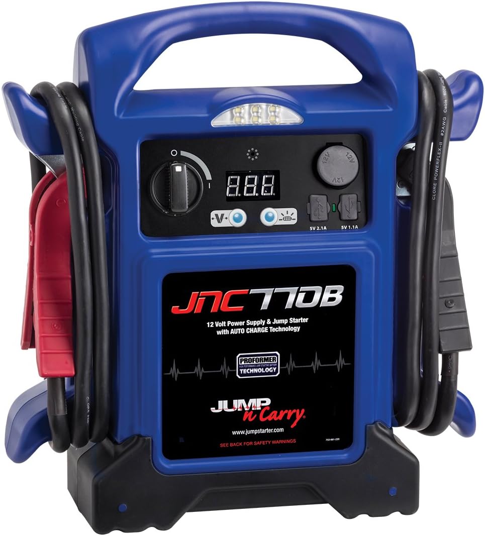 Clore Automotive Jump-N-Carry JNC770R 1700 Peak Amp Premium 12 Volt Jump Starter - Red