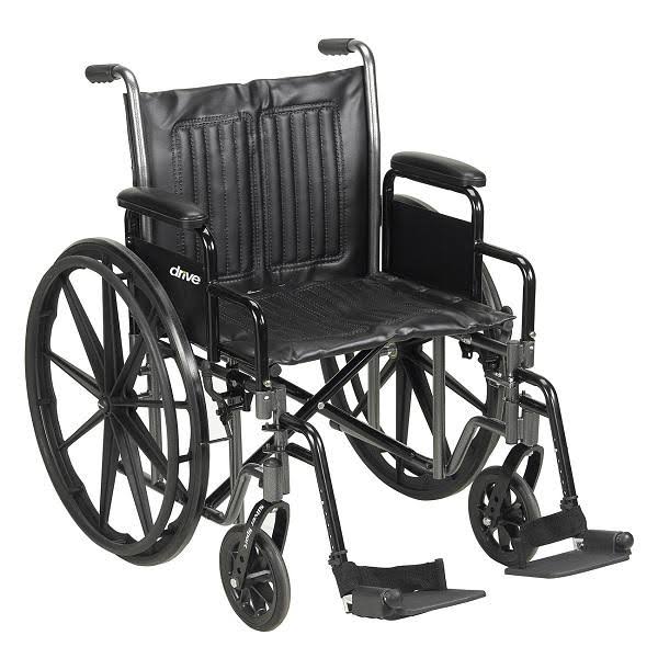 Drive Silver Sports VI Heavy Duty Wheelchair - 20x22 / Detachable Desk Arm / Swing-Away Footrests