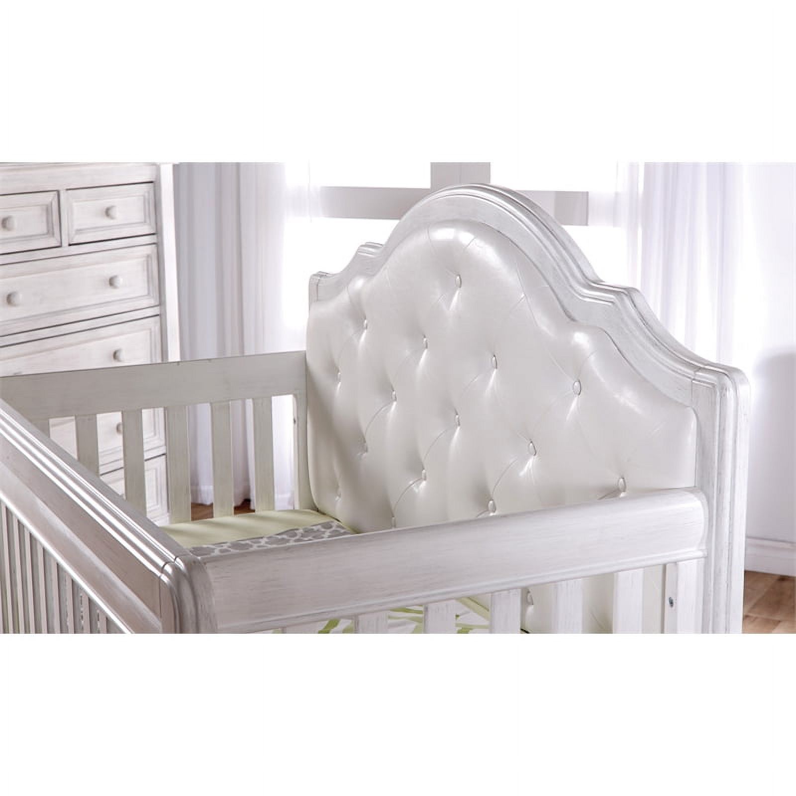 Home Square 3-Piece Set with Panel Crib and Double Dresser and 5-Drawer Dresser