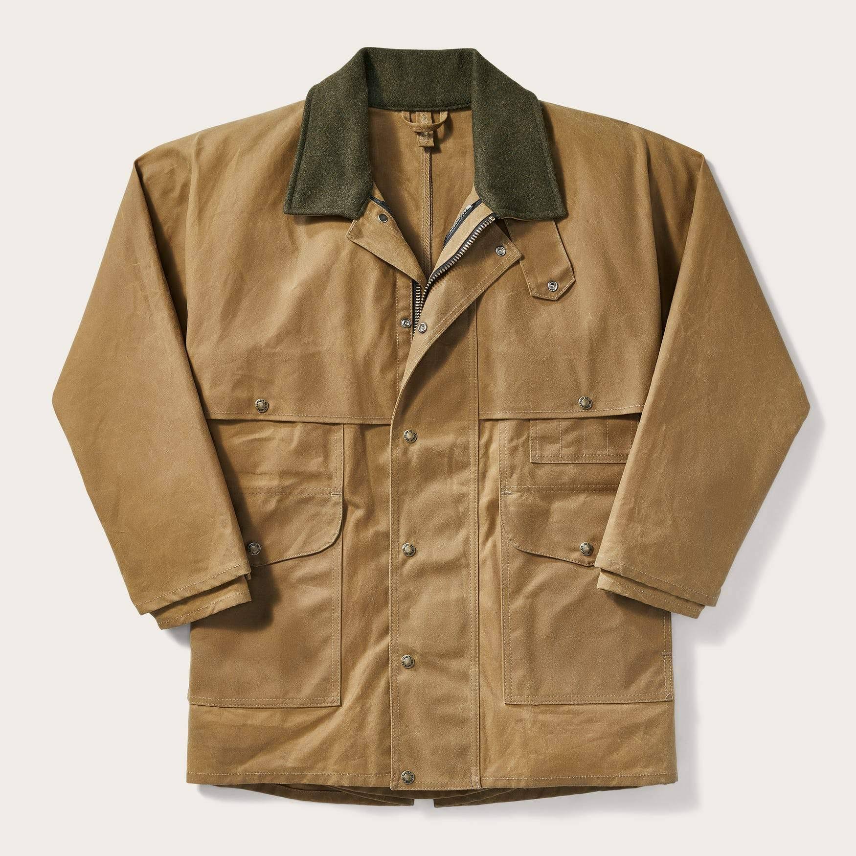 Filson Tin Cloth Alaska Fit Packer Coat | Dark Tan | Xs