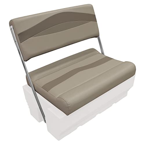 Wise BM1152-1066 Premier Series Pontoon Flip-Flop Seat Cushion Set, Stone/Mocha Java/Khaki