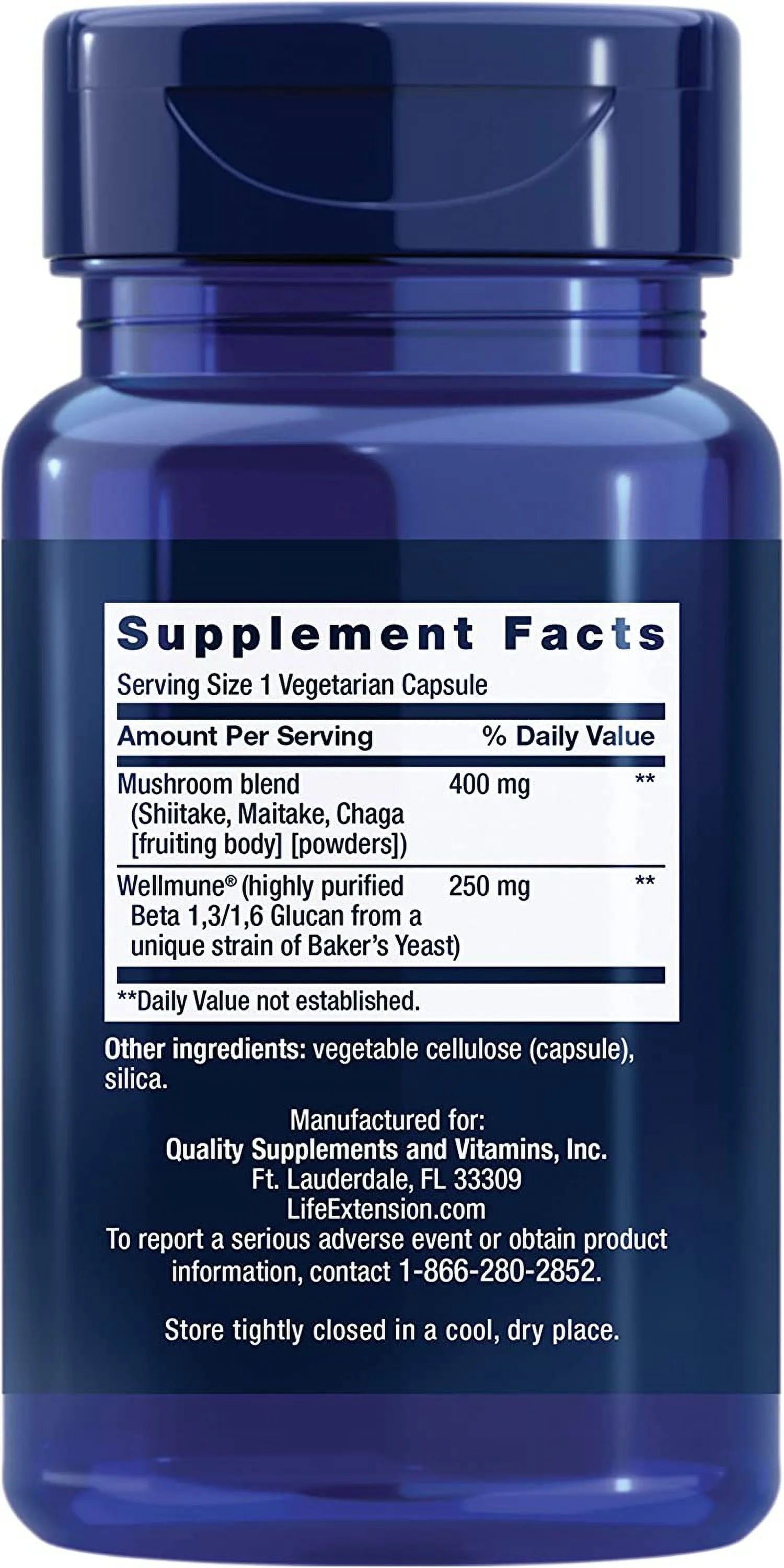 Life Extension Mushroom Immune with Beta Glucans