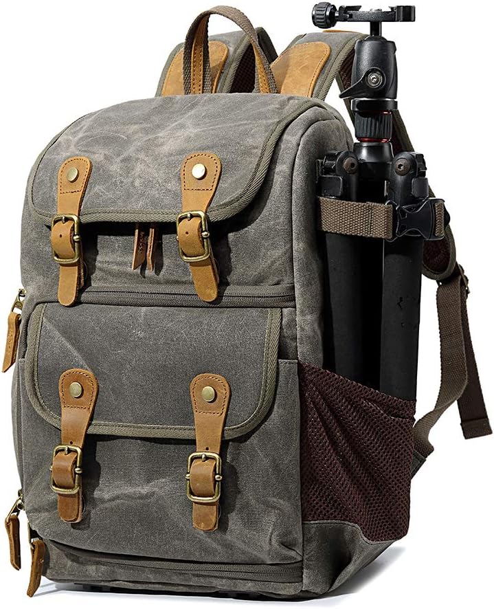 Camera Backpack DSLR Bakpack Waterproof Vintage by G-raphy for DSLR SLR Cameras,Laptops,Lenses and Tripod