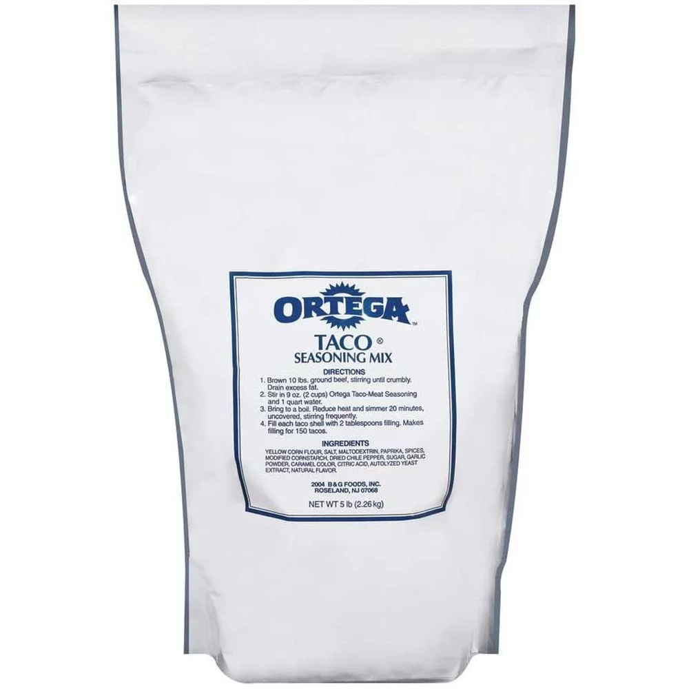 Ortega Taco Meat Seasoning Mix, 7700860, Kosher, 5 lb, 1/Case (9118)