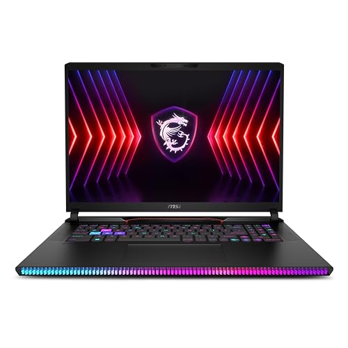 MSI Raider GE78HX 17” 240Hz QHD+ Gaming Laptop: Intel 24-Core i9-14900HX, NVIDIA Geforce RTX 4070, 64GB DDR5, 2TB NVMe SSD, Thunderbolt 4, Cooler Boost 5, Win 11 Home: Black