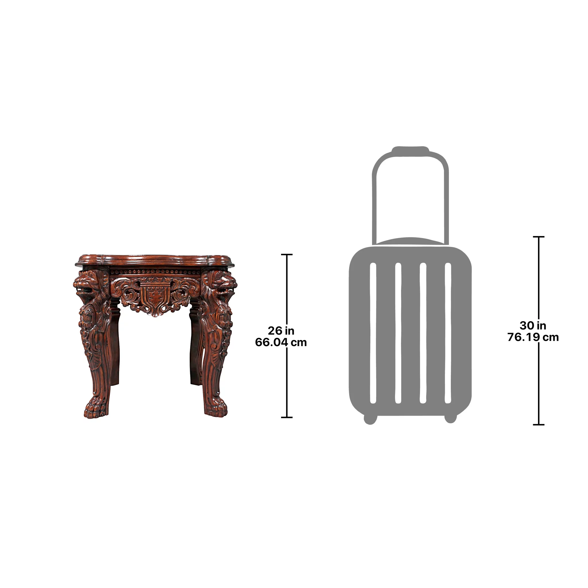 Design Toscano Lord Raffles Grand Hall Lion Leg Side Table