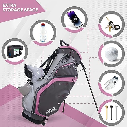 JAD PRO GOLF, Premium Everyday Golf Stand Bag for Men and Women, 14-Way Top Dividers, Ultra Lightweight, Easy for Carrying, Large Pockets for Accessories, Durable Water Resistant