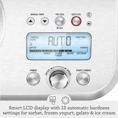 Breville Smart Scoop Ice Cream Maker BCI600XL, Brushed Stainless Steel