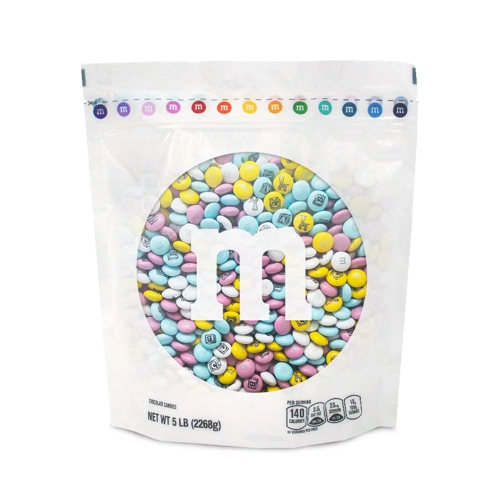 M&M,S New Baby Milk Chocolate Candy - 5Lbs Of Bulk Candy Perfect For Gender Reveal, New Baby Announcement, Diy Baby Showers And Sweet Baby Gifts
