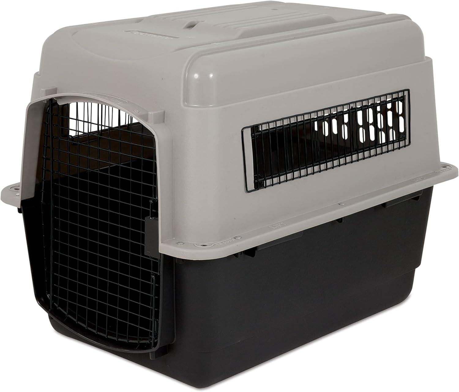 Petmate Ultra Vari Dog Kennel for Medium Dogs (Durable, Heavy Duty Dog Travel Crate, Made with Recycled Materials, 32 in. Long) 30 to 50 lbs & Double Diner Kennel Bowl