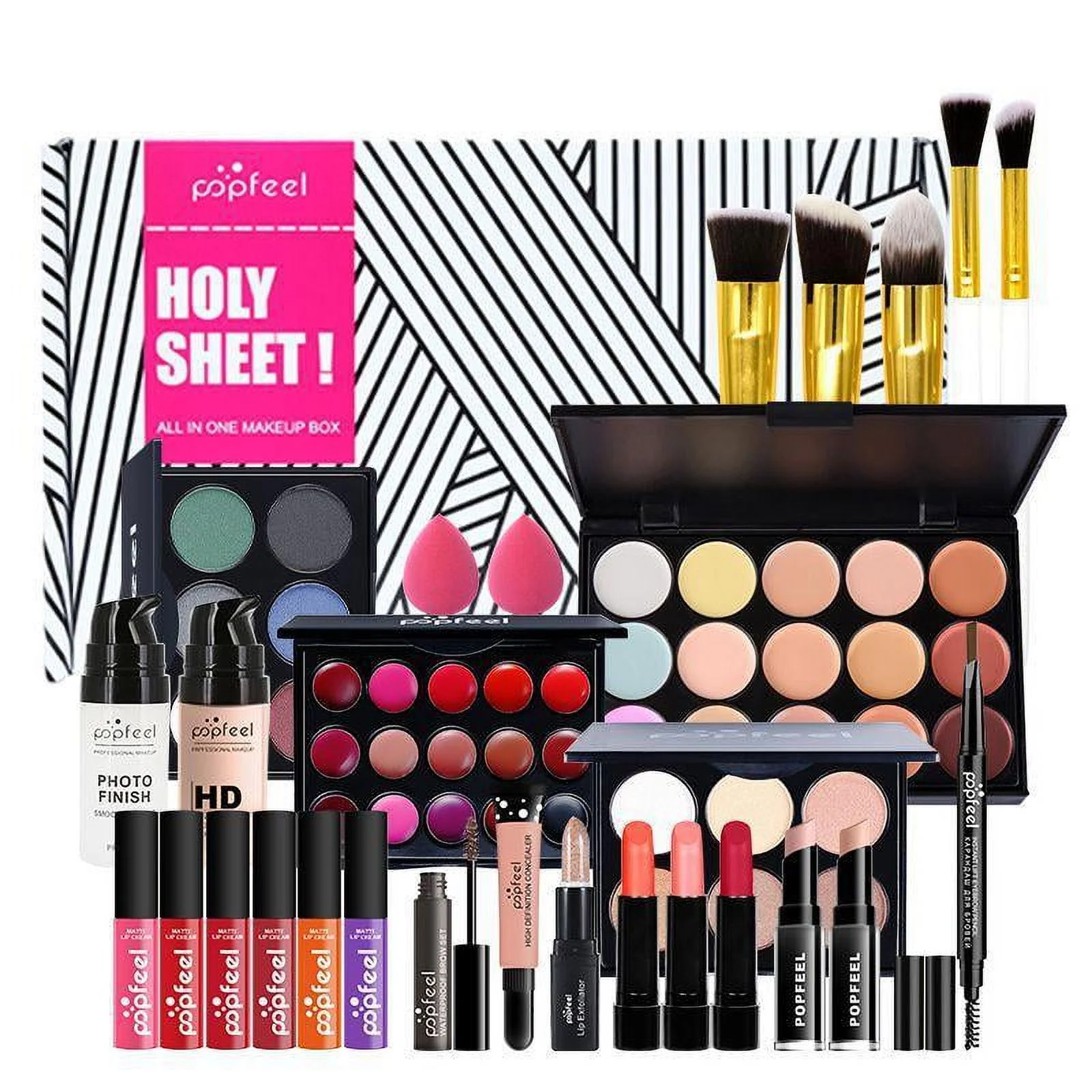 Makeup Kit ALL IN ONE Full Facial Makeup Set Eye Shadow Lip Gloss Eyeliner Makeup Brushes Cosmetics Bag Makeup Products