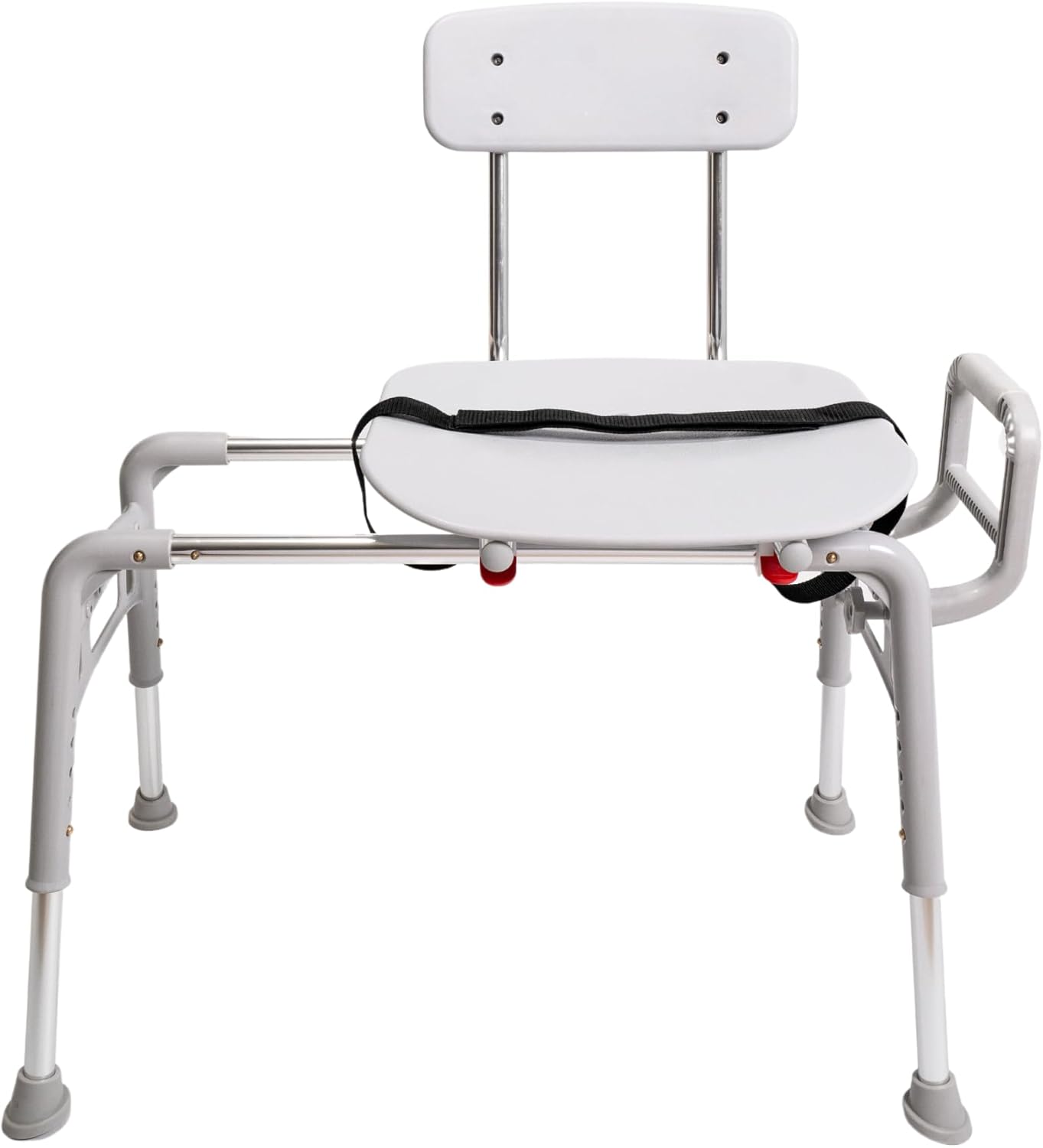 Eagle Health Supplies Sliding Transfer Bench & Tub Shower Chair MOD w/Interchangeable Arm Rest, Height Adjustable, High Weight Capacity up to 350 LBs, for Safety Shower, for Elderly & Disabled (80211)