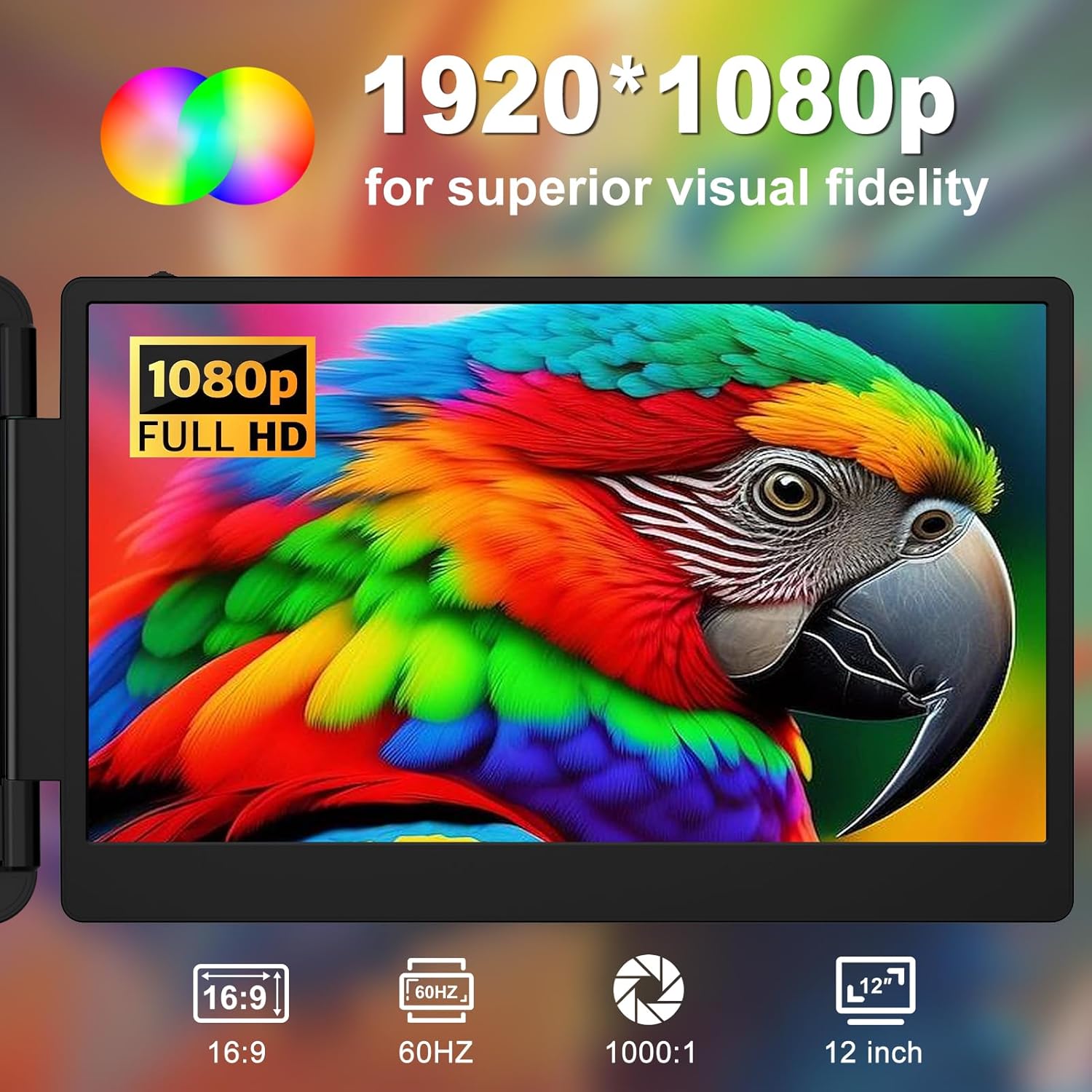 Portable Monitor, Laptop Screen Extender, 12