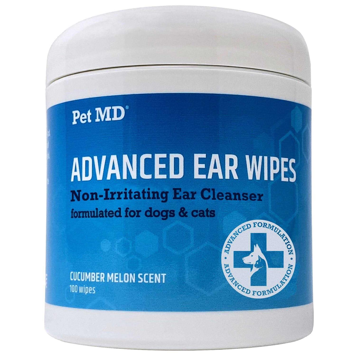 Pet MD Advanced Otic Ear Cleaner Wipes for Cats and Dogs - Pet Supplies online store